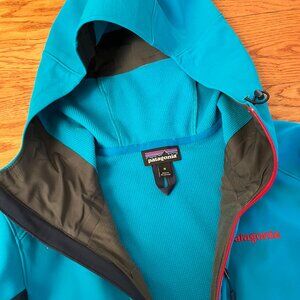 Patagonia Men' s Adze Hybrid  Hoody Aqua Full Zip-Medium